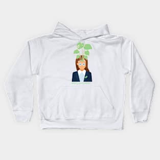 Really In My Head... Plant Head Business Woman Kids Hoodie